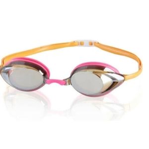 NWT!!!!The Speedo Adult Record Breaker Mirrored Goggle- PINK/ORANGE